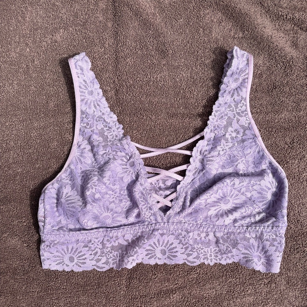 Purple lace bralette from PINK!
